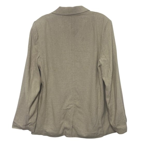 A New Day Linen Blend Blazer Womens Medium Beige New - Picture 3 of 9